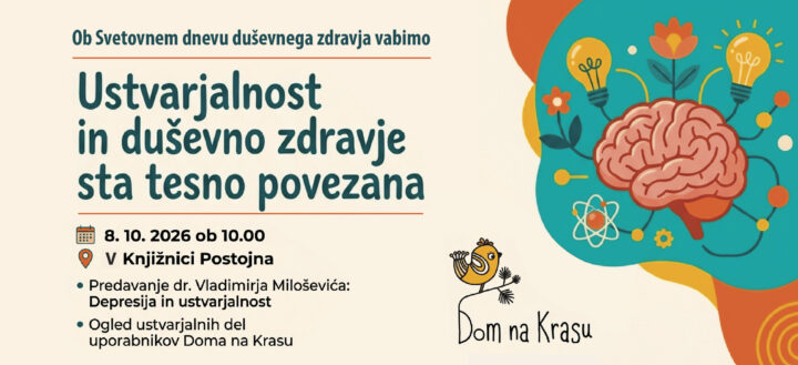 Pasica -  Ustvarjalnost in duševno zdravje sta tesno povezana – predavanje in razstava
